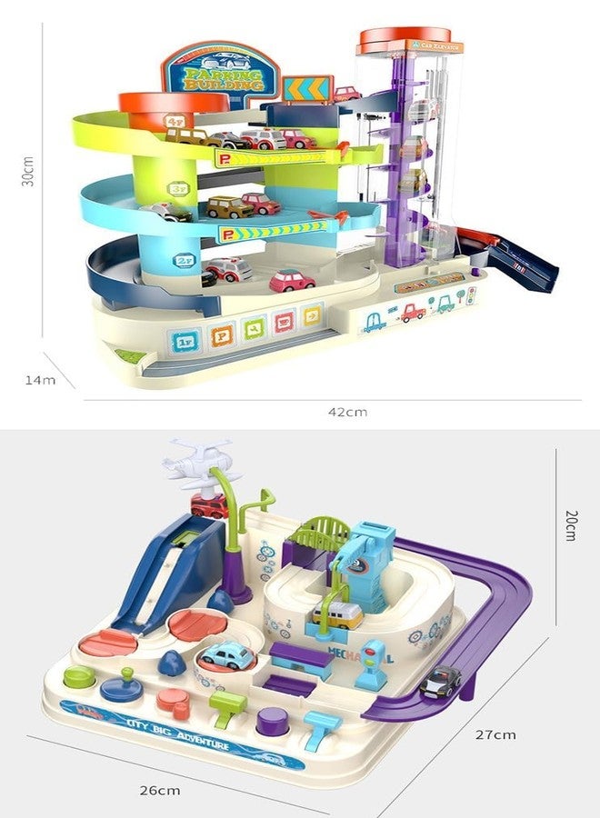 SKYBUCKET cardventure Parking Building toyet Kidsarage Playsetith Music, Lights, Race caramp & trackoys - Image 4